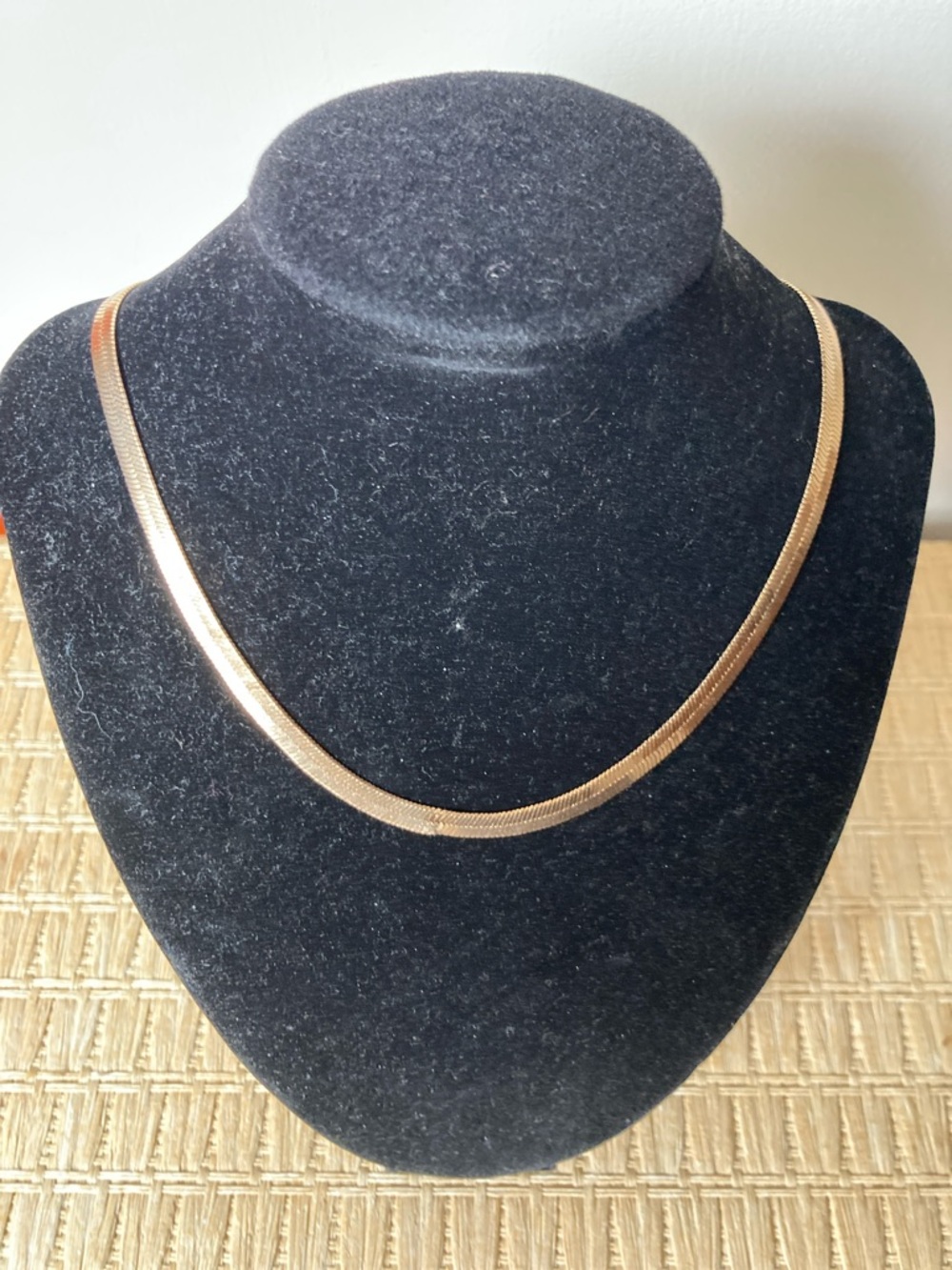 a new day Brass Herringbone Necklace w/ lobster claw clasp. 16” expands to 19”
